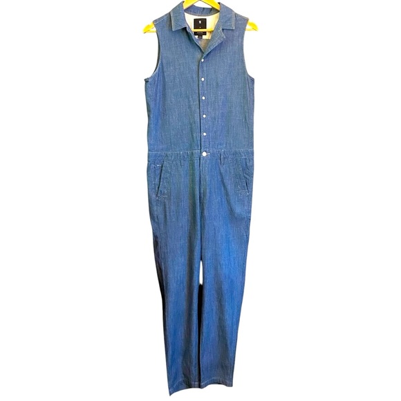 G-Star Raw Bronson Boyfriend Chambray Denim Sleeveless Jumpsuit Size Medium - Picture 3 of 10